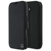 slomart Ovitek Mercedes Leather Wood Imitation za iPhone 16 - črn