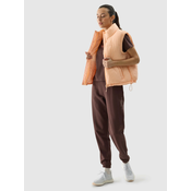 Womens down vest with 4F synthetic down filling - orange