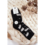Womens woolen socks in Polar Bear black