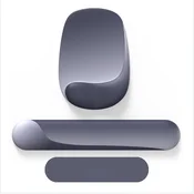 INF Silikonski komplet podloge za miško z oporo za zapestje, lycra DarkGrey, (5000264648)