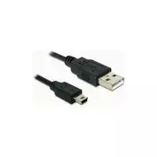 Delock kabel USB 2.0 A-moški > USB mini-B 5-pinski moški, 0,7 metra