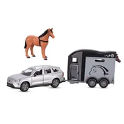 Kids Globe Traffic Volvo EX90 kov s prikolico za konje 28cm vzvratna vožnja