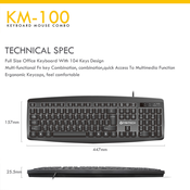 Combo miš i tastatura Fantech KM-100 crni