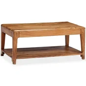Vidaxl Klubska mizica trden les 88x50x38 cm