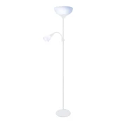 Podna lampa sa dva razlicita sijalicna grla, 1xE27+1xE14, Bela