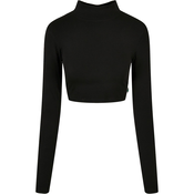 Womens Organic Long Sleeve Turtleneck - Black