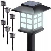 Malatec 6x solarna talna LED hladno bela vrtna svetilka 37cm
