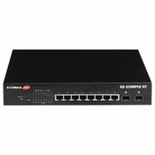 Edimax GS-5208PLG V2 mrežni prekidac Upravljano Gigabit Ethernet (10/100/1000) Podrška za napajanje putem Etherneta (PoE) Crno