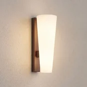 Zunanja LED-stenna svetilka Lucande Jovra, iz corten jekla, višina 32 cm - Sodobni - rjavo-rdeča, bela - Steklo