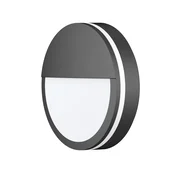 Zunanja stenska svetilka LED CMD 9085, antracit, O 25 cm, leča - Sodobni - antracitna, bela - Aluminij