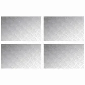 Vidaxl Stopnice Pravokotna 4 szt. srebrna 80 x 50 cm Aluminij