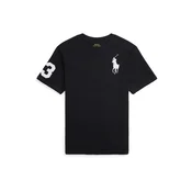 Otroška bombažna kratka majica Polo Ralph Lauren črna barva, 323832907055