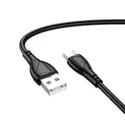 Polnilni in podatkovni USB-A v USB-C kabel Borofone Energy Series BX121 - 3A - 1m - črn