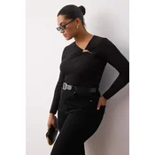 Trendyol Curve Ženska bluza Tbbaw26Af00010, Crna