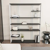 Hanah Home Polica za kucu Jenny, 120x160x29,6 cm, Crno-Bela boje
