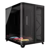 Corsair Air 5400 LX-R RGB iCUE LINK črno ATX igralno ohišje