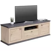 NISKA KOMODA  180/55,6/50,1 cm  boja hrasta, tamnosiva