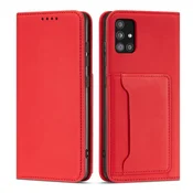 HURTEL MAGNET CARD CASE ETUI OBUDOWA Z KLAPKĄ DO SAMSUNG GALAXY A13 5G CZERWONY, (21899925)