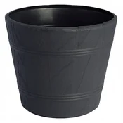 Form-Plastic Cvetlični lonček v imitaciji lesa 5 antraciten OBLIK-PLASTIKA