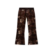 Juicy Couture Hlače CAISA bež/rjava/črna