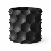 shumee Črn 3D geometrijski cvetlični lonček, sodoben okras za rastline