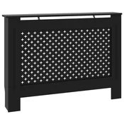VIDAXL Pokrov za radiator črn 112x19x81 cm mediapan