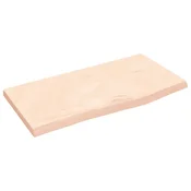 Vidaxl Stenska polica 60x30x2 cm neobdelana trdna hrastovina