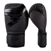 Venum Ringhorns Charger Boxing Gloves, Black/Matte - 16 oz, (20687302)