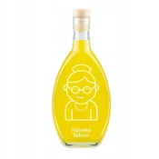 shumee 200 ml elipsoidna steklenica za babičine vinske likerje + potiskana pluta