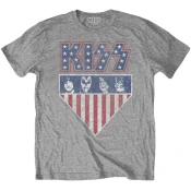 Kiss Majica Stars And Stripes Unisex Grey L