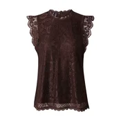 PIECES Bluza PCOLLINE temno rjava