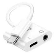 LINQ LinQ, USB C Power Delivery in 3,5-milimetrski adapter za polnjenje Audio Jack, Bela, (5000220136)