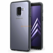 Ultra tanek silikonski ovitek za Samsung Galaxy A5 / A8 2018 - prozorno črn