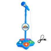 JOJOY Otroški karaoke mikrofon s stojalom, LED osvetlitev, MP3 povezava, nastavljiv 70–100 cm | KIDKARA