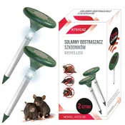 Set 2x solarni aku. 600mAh LED odganjalec voluharjev miši in krtov do 1000m2