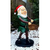 Casa Padrino luxury decorative sculpture christmas elf multicolored H. 80 cm - Christmas decorative figure - XXL decorative sculpture - XXL decorative figure - XXL Christmas sculpture