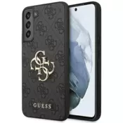 Guess GUHCS23M4GMGGR silikonski ovitek za Samsung Galaxy S23 Plus 5G - črn z zlatim logom