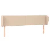 Vidaxl Vzglavje z ušesi kapučino 203x23x78/88 cm umetno usnje