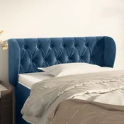 Vidaxl vidaXL Vzglavnik s krilci temno moder 103x23x78/88 cm žamet