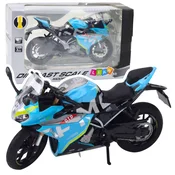 LEAN TOYS Motocikel športni kovinski, moder, 1:12