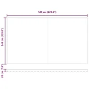 Vidaxl Nadomestno platno za tendo Zelena in Bela 6 x 3,5 m Poliester