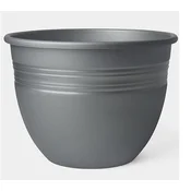 TRPEŽEN plastični cvetlični lonec 30 cm SREBREN