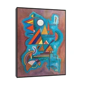 Canvas Slika na platnu Standing, Wassily Kandinsky, Sa ramom, 45 x 60 cm, Crni