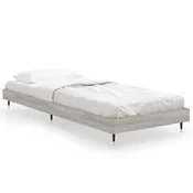Vidaxl Posteljni okvir siva sonoma 75x190 cm inženirski les