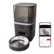 Dozirnik hrane za hišne živali GoSmart s kamero, 6 l, črn, Wi-Fi