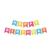 Komplet papirnatih girland VSE NAJBOLJŠE ZA ROJSTNI DAN 16 x 20 cm črk + 5 m vrvice [1 komplet]