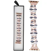 Nova zapestnica Gleam Bow Stretch Ocean Blush za Apple Watch 38/40/41mm modro-roza