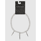 Stone and Locket Dagger Choker Necklace silver Gr. Uni