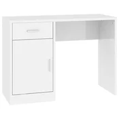 Vidaxl Pisalna miza s predalom in omarico 100x40x73 cm les
