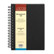 Ami Skicirka spirala trde platnice Ami 15x21,8 cm, 120g, 80 list, (22005452)